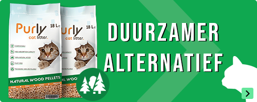 Purly houtkorrels kattenbakvulling